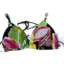 Christian Lacroix x Swiminista Triangle Tropical Bikini Top Womens Large