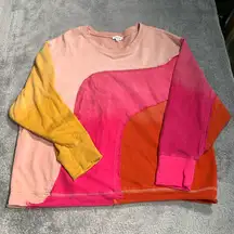 Fate Colorful Patchwork Sweatshirt medium