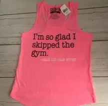 Chin Up Apparel Pink Graphic Tank Size M