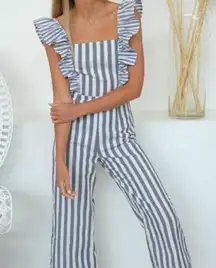 *Like New* The Fifth Label Flora Striped Wide Leg Jumpsuit Size M