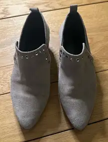 Jessica Minkoff boots booties suede 6.5 tan made in brazil