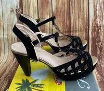 Forever Women Ankle Strap Open Toe High Heel Platform Dress Pump Heel Sandals 8