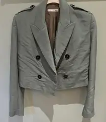 Helmut Lang olive green cropped blazer
