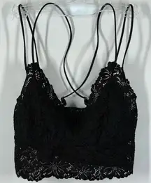 A10 -- PINK Victoria's Secret Black Lace Bralette Size Small
