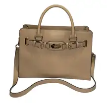 Michael Kors Saffiano Leather Hamilton East West Dark Khaki Satchel Shoulder bag