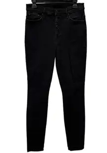 MOTHER Jeans Pixie Swooner Skimp Black Women’s Size 30 Skinny Leg Button Fly