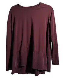 Lululemon Easy of Mind Purple Long Sleeve Athleisure Top Womens M Flowy Shirt