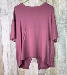 Buckle Black Size Large Criss Cross Open Back Short Sleeve Shirt Rose Co…