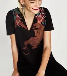 ✨Zara Rubberized Jaguar Casual Sz Medium Dress✨