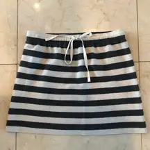 Loft  Cotton Drawstring Skirt Striped Sz XS