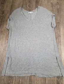 Z by Zobha Studio Tee Heather Light Grey Yoga Shirt Size XL Super Soft