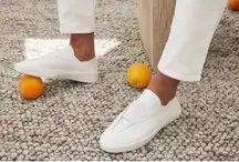 Wolf and Shepherd Women's Cruise Ace Slip-Ons White Italian Leather Size 8 NIB