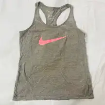 Gray Tank Top With Pink Logo