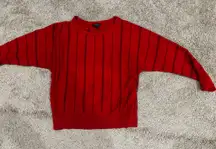 Liverpool Sweater Dolman Red with Stripes