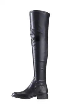 Sam Edelman Remi Knee High Black Leather Lug Sole Boots