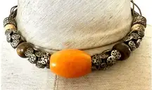 Calcite tigers eye jasper natural stones necklace