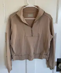 Everlane ran organic cotton half zip sweatshirt size xs