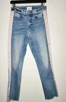 McGuire High Waisted High Quality‎ Premium Denim Size 26 Side Stripe Deta…