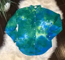 ol’paint by cricket reworked tie dye blouse medium