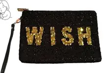 Squared WISH Sequin Clutch Wristlet Bag