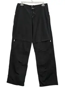 Y2K‎ Bebe Women's Pants Zip Pocket Black Drawstring Waist Retro Size Large