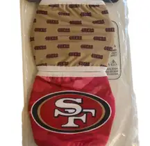 NFL San Francisco 49ERS Face Mask 2 Piece Set NEW