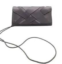 Jacqueline Ferrar Gray Satin handbag.