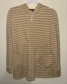 🎄Chadwicks Beige and White Striped Hoodie