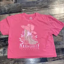 Pacsun Social Culture Nashville pink cotton crop top size Large