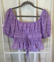 Purple Babydoll Top