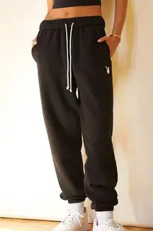 Pacsun x Playboy black sweatpants joggers sz small