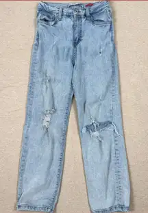 CELEBRITY PINK THE ELEVEN Distressed Light Wash Denim Jeans Women's Size 5 27