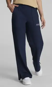 PUMA Womens Size XS High Rise Yoga Pant Navy Blue Pinkish Purple Logo