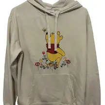 Disney beige Winnie the Pooh hoodie sweatshirt size xl