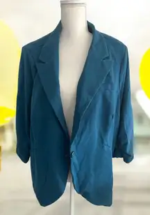 MODCLOTH Women's Teal 3/4 Blazer Jacket Size 4X
