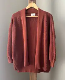 Universal Thread Oversized Rust Knit Cardigan Size XS