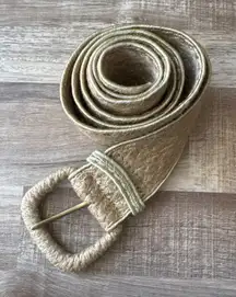 Vintage Ralph Lauren Tan Raffia Woven Belt