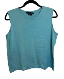 Nwt Ralph Lauren Golf Teal Cashmere Blend Sweater Tank