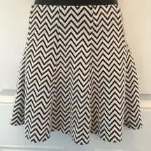 Aeropostale  Black and White Zig Zag Flowy Mini Skirt XS 90s style