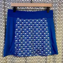 PGA Tour Blue Pink Geometric Diamond Active Golf Skort, Size M