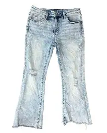 Altar'd State Jeans Womens Size 11 Distressed Frayed Hem Cut Off blue Light Wash