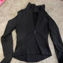 Black lululemon pullover zip up size 2