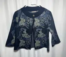 Heather B Shawl Cape Women’s Vintage Floral 100% Wool Top | PS