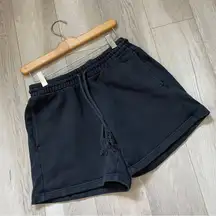 TNA Sweat Shorts cozy af fleece womens Black (small) loungewear casual aritzia