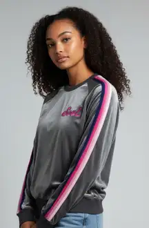 Aviator Nation x SoulCycle Velour Crewneck