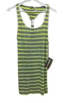 Lagaci NWT razor back beach dress green gray medium swim cover up workout