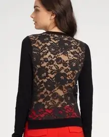 Theory • Black Tommie Lace Back Evian Sweater