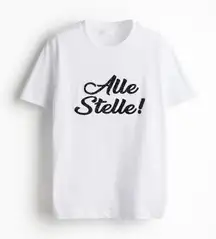 White T-Shirt Alle Stelle bedazzled