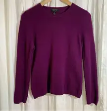 Charter Club  100% Cashmere Sweater Dark Purple Eggplant Raspberry Size M