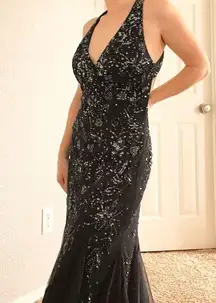 David’s Bridal Fully Beaded Formal Gown